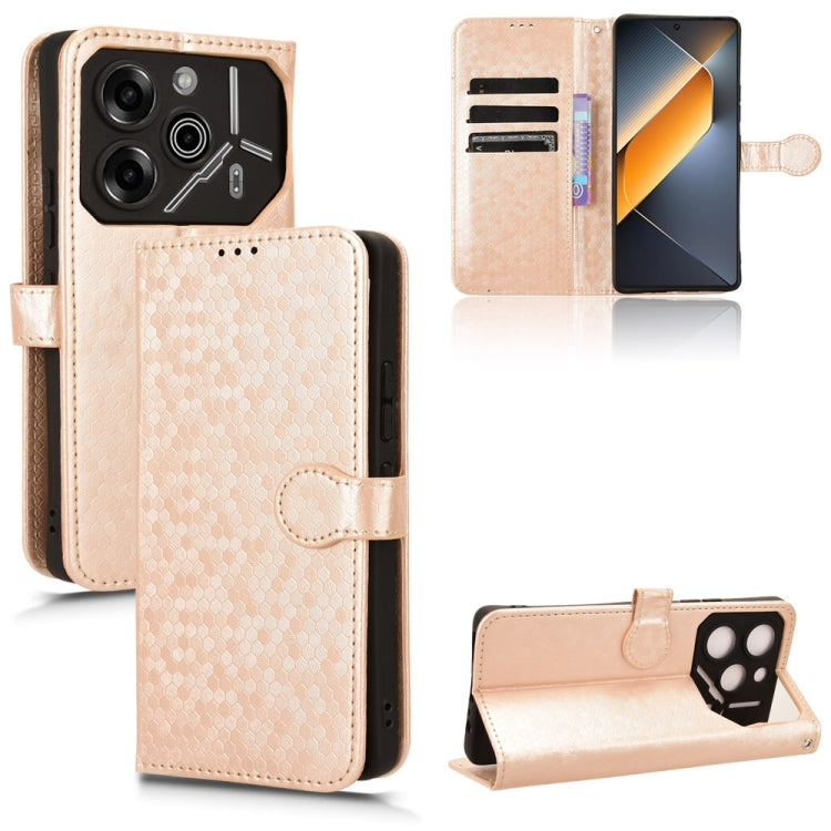 Honeycomb Dot Texture Leather Phone Case, For Tecno Pova 6 Pro, For Tecno Spark 20 Pro+ 4G, For Tecno Spark 20 Pro, For Tecno Spark Go 2024 / Spark 20C, For Tecno Spark 20