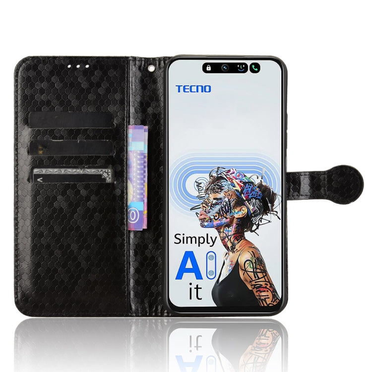 Honeycomb Dot Texture Leather Phone Case, For Tecno Pova 6 Neo 5G / Spark 30 5G, For Tecno Spark 30 Pro 4G, For Tecno Spark 30 4G, For Tecno Spark Go 2025 / Spark Go 1