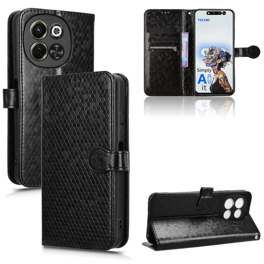 Honeycomb Dot Texture Leather Phone Case, For Tecno Pova 6 Neo 5G / Spark 30 5G, For Tecno Spark 30 Pro 4G, For Tecno Spark 30 4G, For Tecno Spark Go 2025 / Spark Go 1