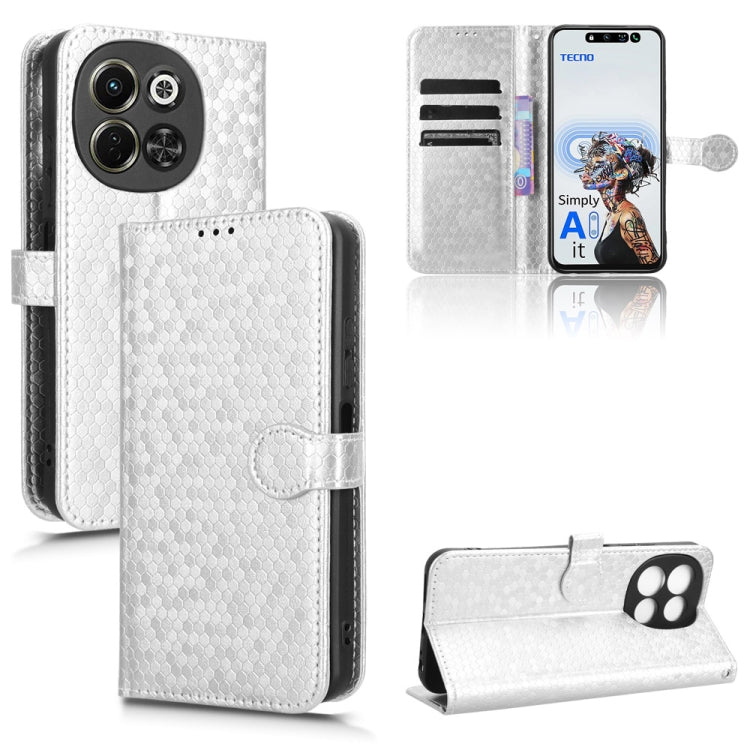 Honeycomb Dot Texture Leather Phone Case, For Tecno Pova 6 Neo 5G / Spark 30 5G, For Tecno Spark 30 Pro 4G, For Tecno Spark 30 4G, For Tecno Spark Go 2025 / Spark Go 1