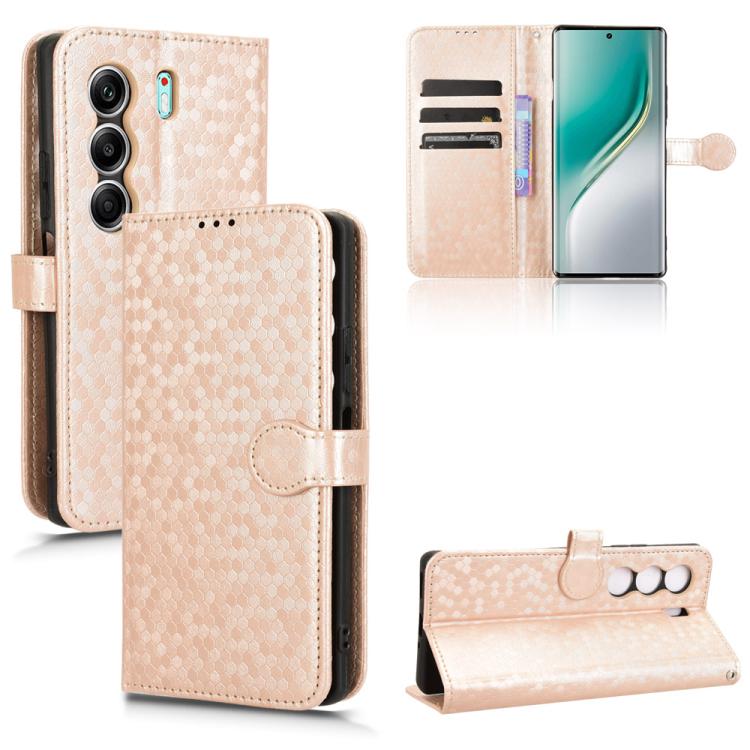 Honeycomb Dot Texture Leather Phone Case, For Tecno Pova Curve 5G, For Tecno Camon 40 Pro 4G / 5G, For Tecno Camon 40 Premier, For Tecno Camon 30s / 30s Pro