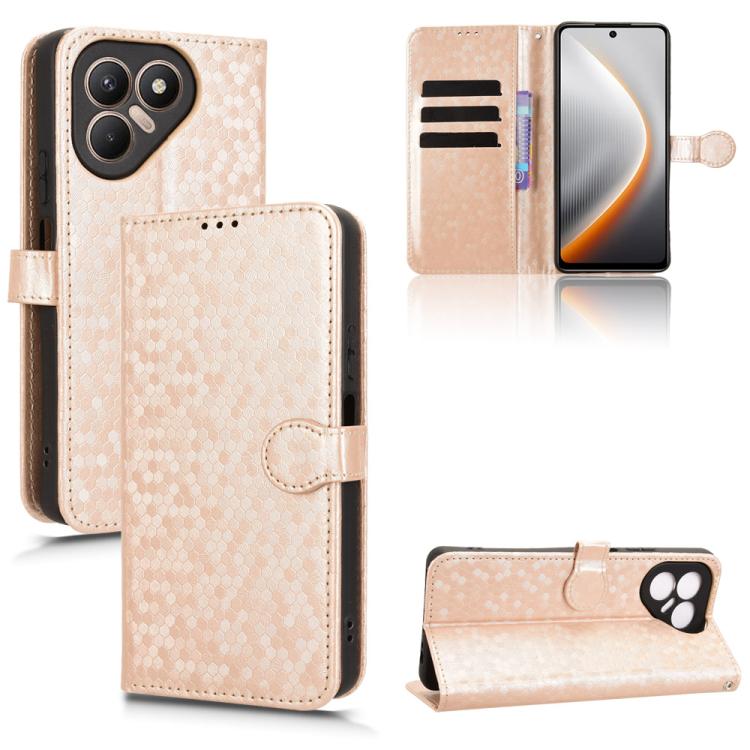 Honeycomb Dot Texture Leather Phone Case, For Tecno Spark 40 4G, For Tecno Pova 7 Ultra 5G, For Tecno Pova 7 4G, For Tecno Spark Go 2 4G