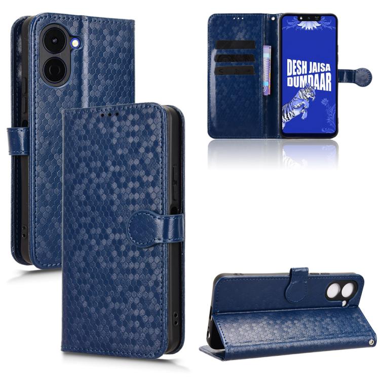 Honeycomb Dot Texture Leather Phone Case, For Tenco Spark Go 3, For Tenco Spark Slim 4G / Pova Slim 5G, For Tecno Spark 40C, For Tecno Pova 7 Pro 5G