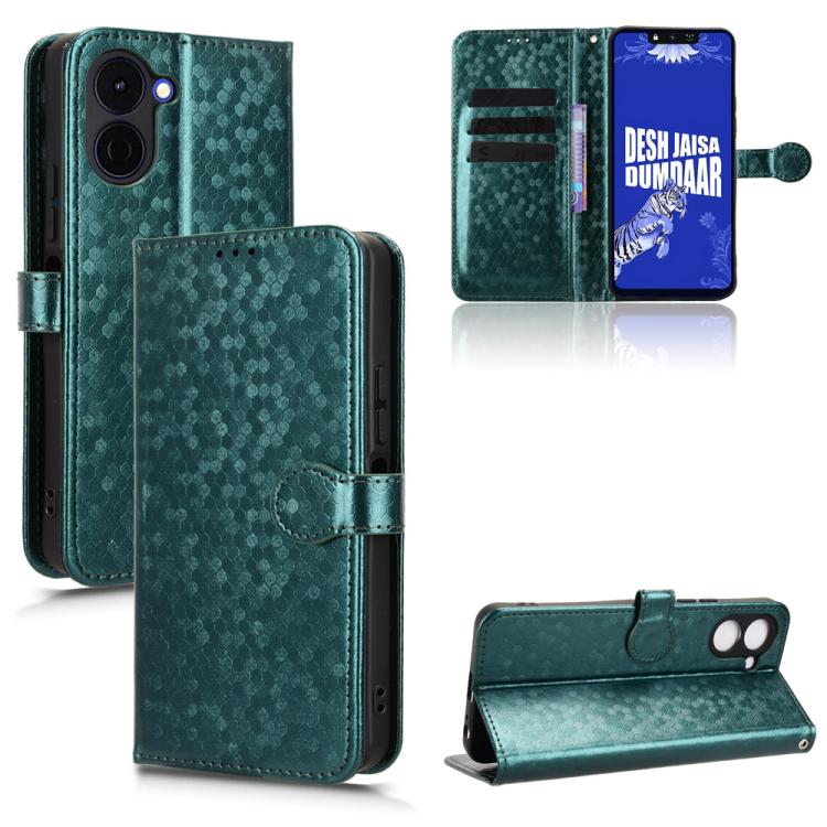 Honeycomb Dot Texture Leather Phone Case, For Tenco Spark Go 3, For Tenco Spark Slim 4G / Pova Slim 5G, For Tecno Spark 40C, For Tecno Pova 7 Pro 5G