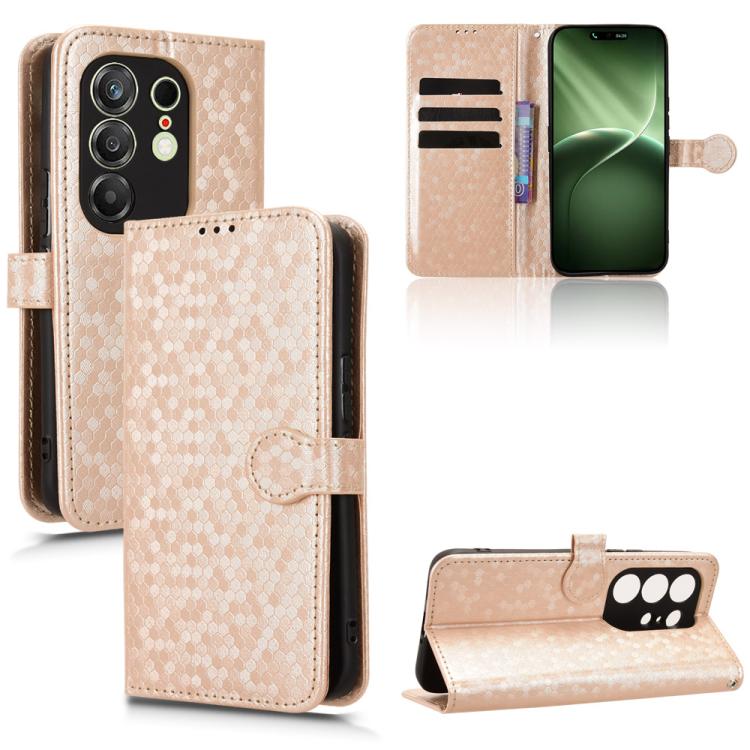 Honeycomb Dot Texture Leather Phone Case, For Tecno Spark 50 5G, For Tecno Pova Curve 2 5G, For Tecno Spark 50 4G, For Tecno Camon 50 Pro 4G