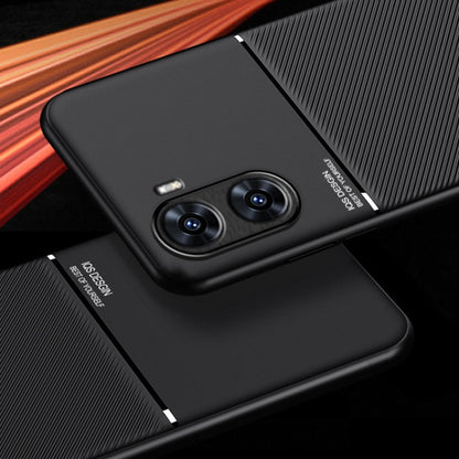 Classic Tilt Strip Grain Magnetic PC Hybrid TPU Phone Case, For vivo V29e, For vivo V29e Global, For vivo Y35+, For vivo S17, For vivo S17e, For vivo iQOO Neo8