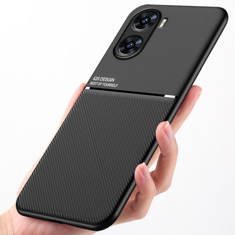 Classic Tilt Strip Grain Magnetic PC Hybrid TPU Phone Case, For vivo V29e, For vivo V29e Global, For vivo Y35+, For vivo S17, For vivo S17e, For vivo iQOO Neo8