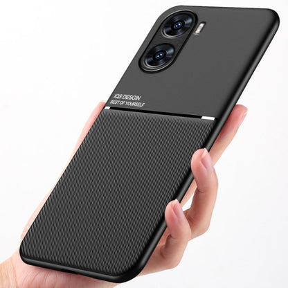 Classic Tilt Strip Grain Magnetic PC Hybrid TPU Phone Case, For vivo V29e, For vivo V29e Global, For vivo Y35+, For vivo S17, For vivo S17e, For vivo iQOO Neo8