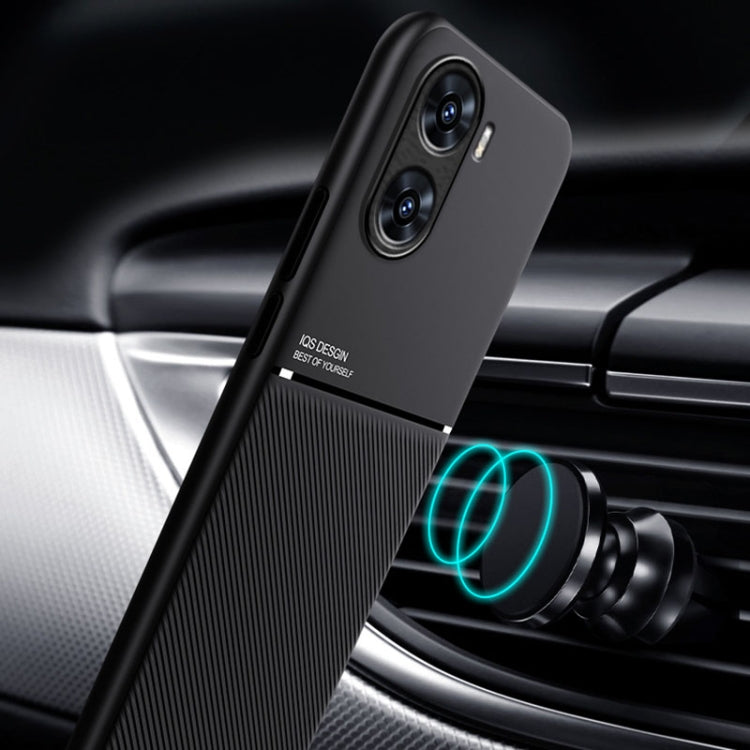 Classic Tilt Strip Grain Magnetic PC Hybrid TPU Phone Case, For vivo V29e, For vivo V29e Global, For vivo Y35+, For vivo S17, For vivo S17e, For vivo iQOO Neo8