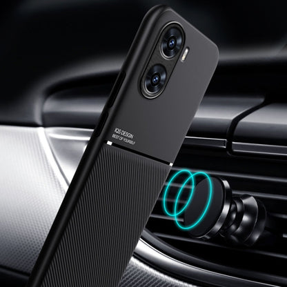 Classic Tilt Strip Grain Magnetic PC Hybrid TPU Phone Case, For vivo V29e, For vivo V29e Global, For vivo Y35+, For vivo S17, For vivo S17e, For vivo iQOO Neo8