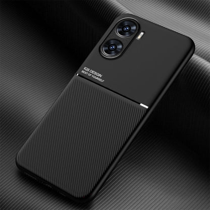 Classic Tilt Strip Grain Magnetic PC Hybrid TPU Phone Case, For vivo X100, For vivo iQOO 12, For vivo V29e, For vivo V29e Global, For vivo Y35+, For vivo S17