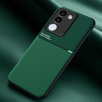 Classic Tilt Strip Grain Magnetic PC Hybrid TPU Phone Case, For vivo V29e, For vivo V29e Global, For vivo Y35+, For vivo S17, For vivo S17e, For vivo iQOO Neo8