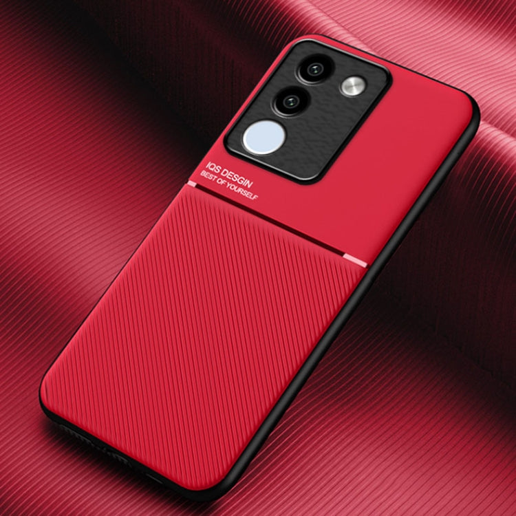 Classic Tilt Strip Grain Magnetic PC Hybrid TPU Phone Case, For vivo X100, For vivo iQOO 12, For vivo V29e, For vivo V29e Global, For vivo Y35+, For vivo S17