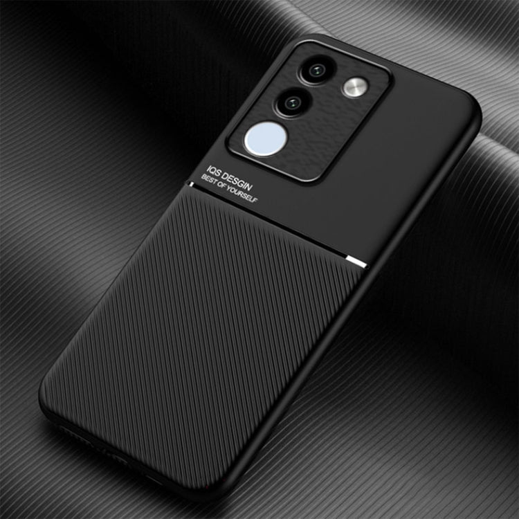 Classic Tilt Strip Grain Magnetic PC Hybrid TPU Phone Case, For vivo V29e, For vivo V29e Global, For vivo Y35+, For vivo S17, For vivo S17e, For vivo iQOO Neo8