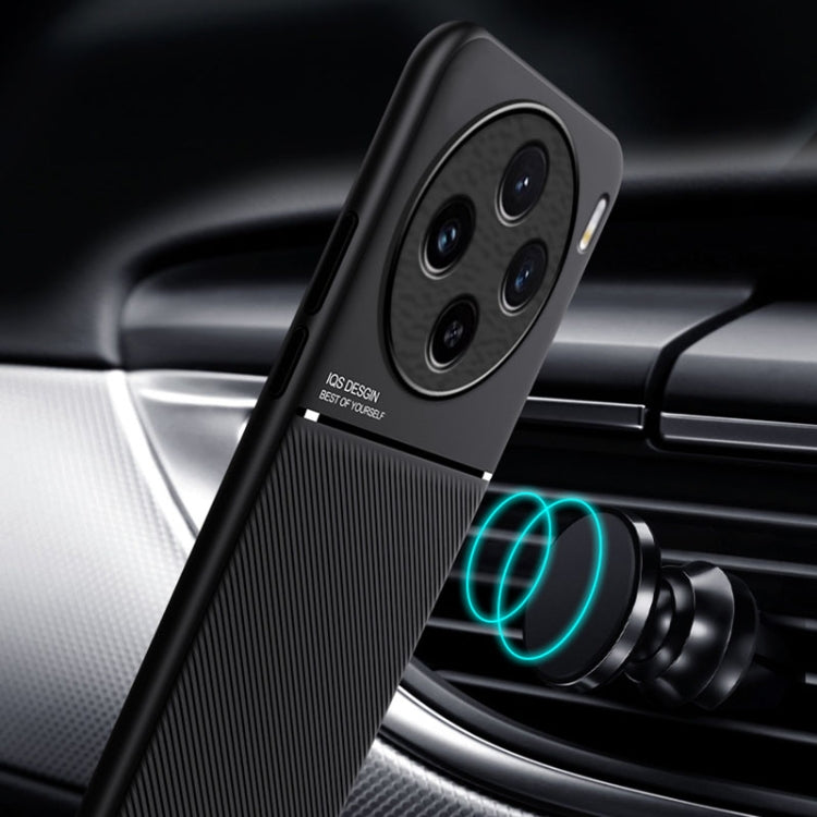 Classic Tilt Strip Grain Magnetic PC Hybrid TPU Phone Case, For vivo X100, For vivo iQOO 12, For vivo V29e, For vivo V29e Global, For vivo Y35+, For vivo S17