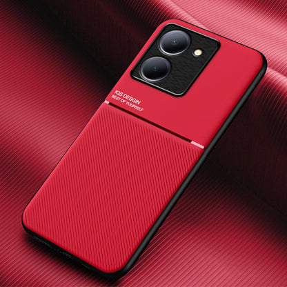 Classic Tilt Strip Grain Magnetic PC Hybrid TPU Phone Case, For vivo Y78, For vivo Y78+, For vivo Y35 4G