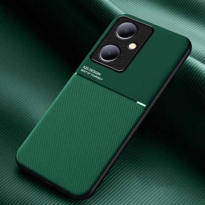 Classic Tilt Strip Grain Magnetic PC Hybrid TPU Phone Case, For vivo S17e, For vivo iQOO Neo8, For vivo Y78, For vivo Y78+, For vivo Y35 4G