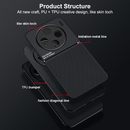 Classic Tilt Strip Grain Magnetic PC Hybrid TPU Phone Case, For vivo X100s, For vivo X100 Ultra, For vivo iQOO Z9x, For vivo iQOO Z9, For vivo Y100 5G IDN, For vivo iQOO Neo9