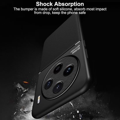 Classic Tilt Strip Grain Magnetic PC Hybrid TPU Phone Case, For vivo X100s, For vivo X100 Ultra, For vivo iQOO Z9x, For vivo iQOO Z9, For vivo Y100 5G IDN, For vivo iQOO Neo9