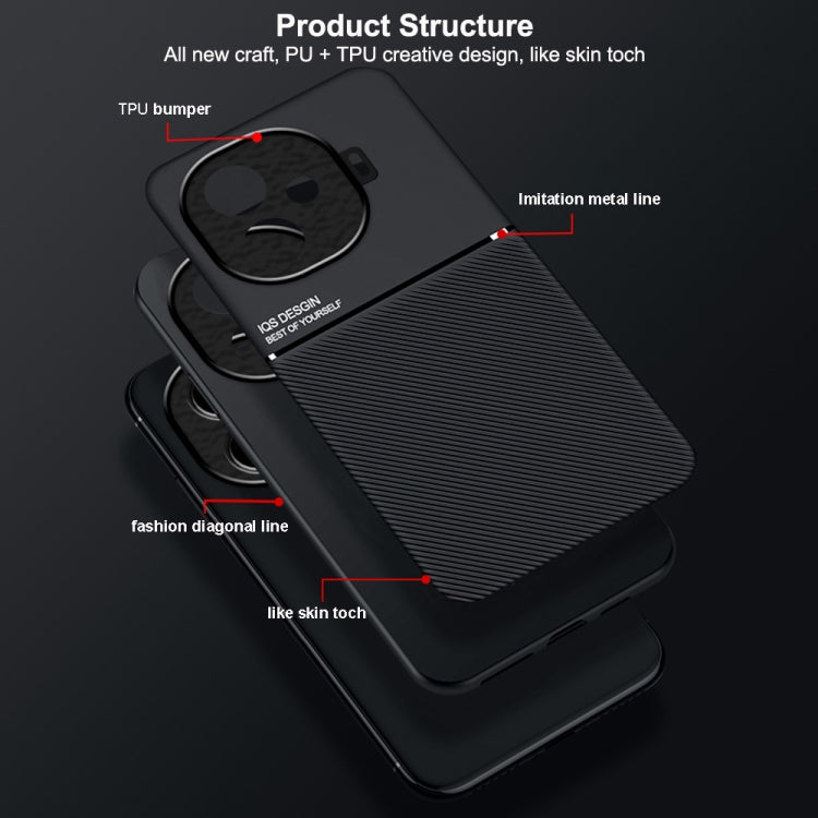 Classic Tilt Strip Grain Magnetic PC Hybrid TPU Phone Case, For vivo iQOO Z9, For vivo Y100 5G IDN, For vivo iQOO Neo9, For vivo S18 Pro, For vivo S18, For vivo X100 Pro