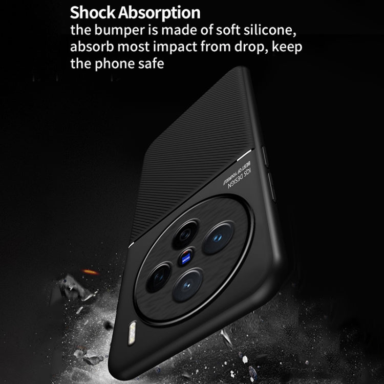 Classic Tilt Strip Grain Magnetic PC Hybrid TPU Phone Case, For vivo X200 Pro, For vivo Y300 Pro, For vivo V40 Lite, For vivo S19 Pro, For vivo S19, For vivo Y28 4G