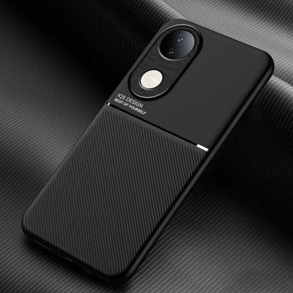 Classic Tilt Strip Grain Magnetic PC Hybrid TPU Phone Case