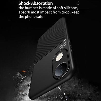 Classic Tilt Strip Grain Magnetic PC Hybrid TPU Phone Case, For vivo S20 Pro, For vivo X200, For vivo X200 Pro mini, For vivo X200 Pro, For vivo Y300 Pro, For vivo V40 Lite