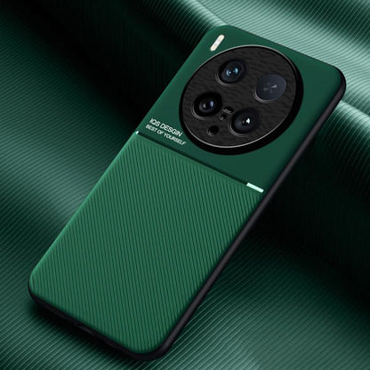 Classic Tilt Strip Grain Magnetic PC Hybrid TPU Phone Case