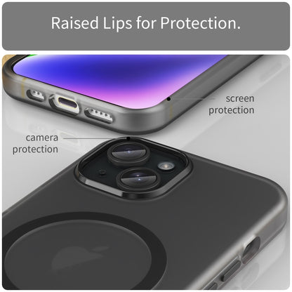 MagSafe Frosted Translucent TPU + PC Full Coverage Phone Case, For iPhone 16, For iPhone 15 Pro Max