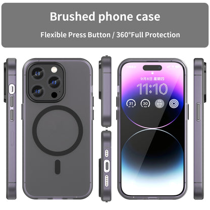 MagSafe Frosted Translucent TPU + PC Full Coverage Phone Case, For iPhone 14 Pro Max, For iPhone SE 2022 / 2020 / 8