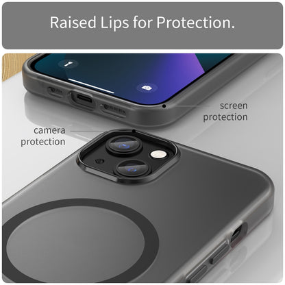 MagSafe Frosted Translucent TPU + PC Full Coverage Phone Case, For iPhone 13, For iPhone 12