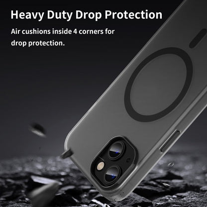 MagSafe Frosted Translucent TPU + PC Full Coverage Phone Case, For iPhone 13, For iPhone 12