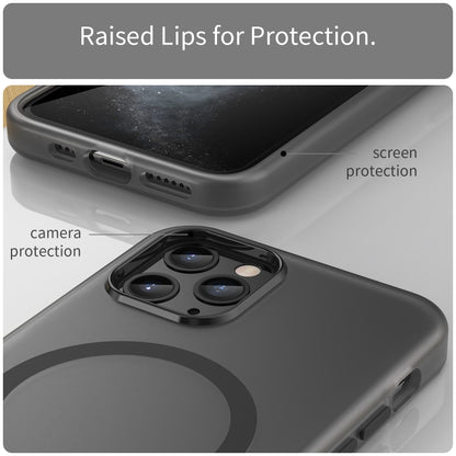 MagSafe Frosted Translucent TPU + PC Full Coverage Phone Case, For iPhone 11 Pro