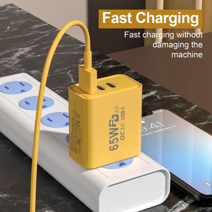 65W Gallium Nitride USB + Type-C Fast Charging Charger, EU Plug, US Plug