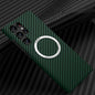Carbon Fiber Texture MagSafe Magnetic Phone Case, For Samsung Galaxy S24 Ultra 5G, For Samsung Galaxy S24+ 5G, For Samsung Galaxy S24 5G