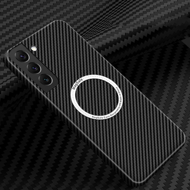 Carbon Fiber Texture MagSafe Magnetic Phone Case, For Samsung Galaxy S24 Ultra 5G, For Samsung Galaxy S24+ 5G, For Samsung Galaxy S24 5G