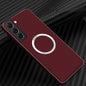 Carbon Fiber Texture MagSafe Magnetic Phone Case, For Samsung Galaxy S24 Ultra 5G, For Samsung Galaxy S24+ 5G, For Samsung Galaxy S24 5G