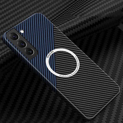 Carbon Fiber Texture MagSafe Magnetic Phone Case, For Samsung Galaxy S24 Ultra 5G, For Samsung Galaxy S24+ 5G, For Samsung Galaxy S24 5G