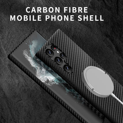 Carbon Fiber Texture MagSafe Magnetic Phone Case, For Samsung Galaxy S24 Ultra 5G, For Samsung Galaxy S24+ 5G, For Samsung Galaxy S24 5G