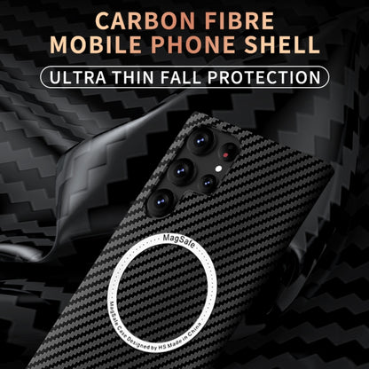 Carbon Fiber Texture MagSafe Magnetic Phone Case, For Samsung Galaxy S25 5G, For Samsung Galaxy S25+ 5G, For Samsung Galaxy S25 Ultra 5G