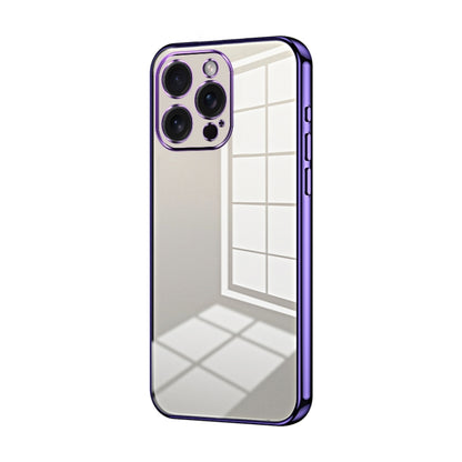 Transparent Plating Fine Hole Phone Case, For iPhone 15 Pro Max, For iPhone 15 Pro, For iPhone 15 Plus