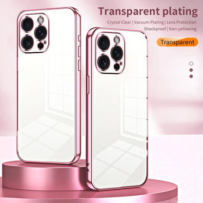 Transparent Plating Fine Hole Phone Case, For iPhone 15 Pro Max, For iPhone 15 Pro, For iPhone 15 Plus