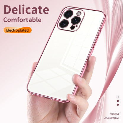 Transparent Plating Fine Hole Phone Case, For iPhone 15 Pro Max, For iPhone 15 Pro, For iPhone 15 Plus
