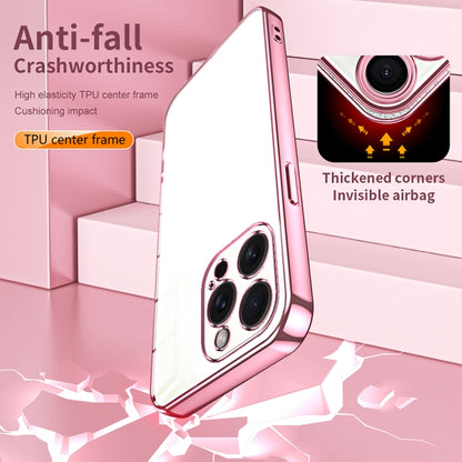Transparent Plating Fine Hole Phone Case, For iPhone 15 Pro Max, For iPhone 15 Pro, For iPhone 15 Plus