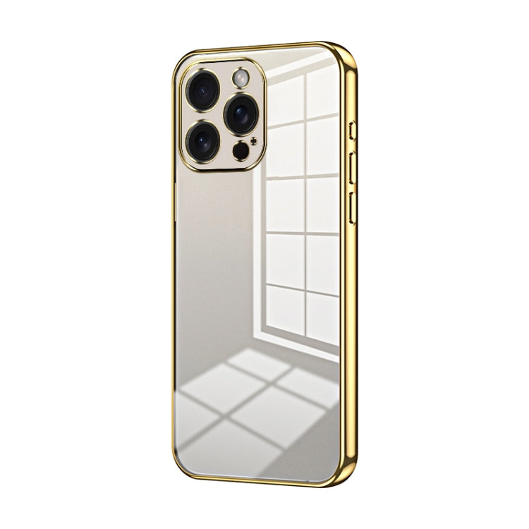 Transparent Plating Fine Hole Phone Case, For iPhone 15 Pro Max, For iPhone 15 Pro, For iPhone 15 Plus
