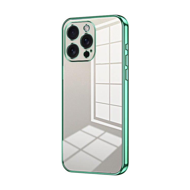 Transparent Plating Fine Hole Phone Case, For iPhone 15 Pro Max, For iPhone 15 Pro, For iPhone 15 Plus