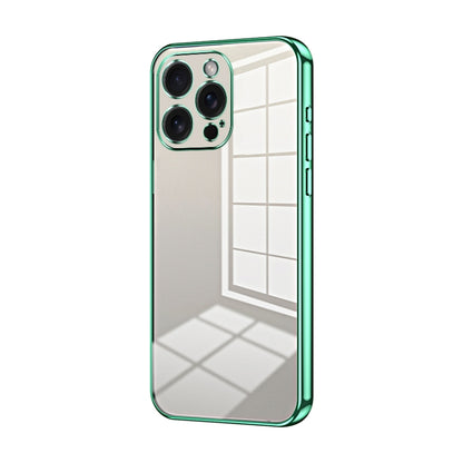 Transparent Plating Fine Hole Phone Case, For iPhone 15 Pro Max, For iPhone 15 Pro, For iPhone 15 Plus