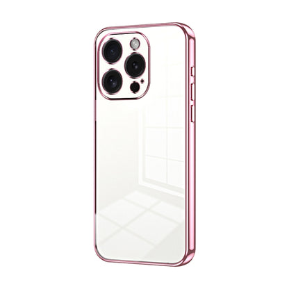 Transparent Plating Fine Hole Phone Case, For iPhone 15 Pro Max, For iPhone 15 Pro, For iPhone 15 Plus