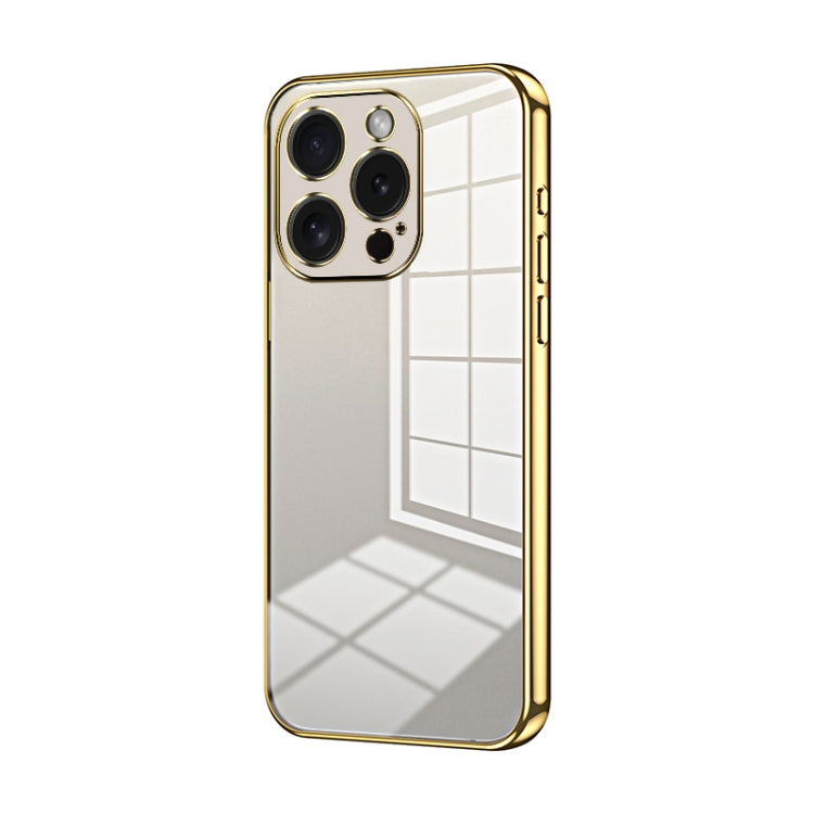 Transparent Plating Fine Hole Phone Case, For iPhone 15 Pro Max, For iPhone 15 Pro, For iPhone 15 Plus