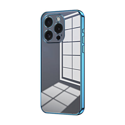 Transparent Plating Fine Hole Phone Case, For iPhone 15 Pro Max, For iPhone 15 Pro, For iPhone 15 Plus